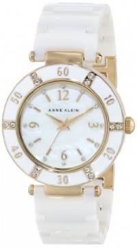 Anne Klein Women's 109416WTWT Swarovski Crystals Gold-Tone White Ceramic Watch Anne Klein Women's 109416WTWT Swarovski Crystals Gold-Tone White Ceramic Watch