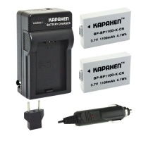 Kapaxen Two Intelligent BP-110 Batteries & Charger for Canon VIXIA Camcorders