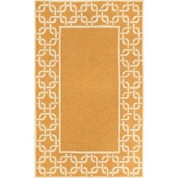 Liora Manne Spello Chain Border Orange Outdoor Rug 5' x 7'6 Liora Manne Spello Chain Border Orange Outdoor Rug 5' x 7'6