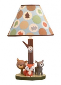 Carter's Forest Friends Lamp Base And Shade, Tan/Choc, 5.5 X 12 Carter's Forest Friends Lamp Base And Shade, Tan/Choc, 5.5 X 12