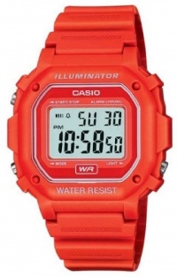 Casio F108WH Water Resistant Digital Red Resin Strap Watch Casio F108WH Water Resistant Digital Red Resin Strap Watch