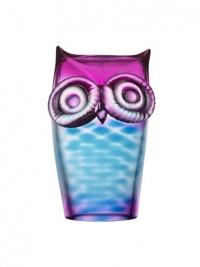 Kosta Boda My Wide Life Owl Sculpture, Blue/Pink Kosta Boda My Wide Life Owl Sculpture, Blue/Pink