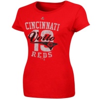 Joey Votto Women's Red Majestic Cincinnati Reds Ladies Man T-Shirt Joey Votto Women's Red Majestic Cincinnati Reds Ladies Man T-Shirt