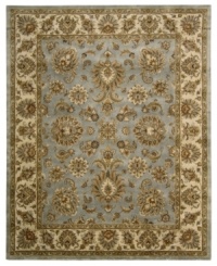 Featuring Persian-inspired patternwork, the Rajah area rug from Nourison updates this detailed design with a completely luminous and regal colorway. Crafted in India of sumptuous New Zealand wool pile for incredible color-recognition, design clarity and a luxuriously soft feel. Featuring Persian-inspired patternwork, the Rajah area rug from Nourison updates this detailed design with a completely luminous and regal colorway. Crafted in India of sumptuous New Zealand wool pile for incredible color-recognition, design clarity and a luxuriously soft feel.