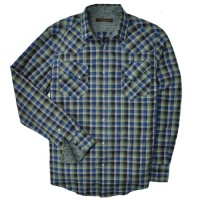 Ben Sherman Men's Laundered Poplin Western Long Sleeve Woven Shirt Ben Sherman Men's Laundered Poplin Western Long Sleeve Woven Shirt
