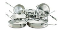 All-Clad 60090 Copper Core 5-Ply Bonded Dishwasher Safe 14-Piece Cookware Set, Silver All-Clad 60090 Copper Core 5-Ply Bonded Dishwasher Safe 14-Piece Cookware Set, Silver