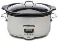 All-Clad 99009 Polished Stainless Steel 6.5-Quart Slow Cooker with Black Ceramic Insert with 26 Hour Max Cycle Time Kitchen Electrics, Silver All-Clad 99009 Polished Stainless Steel 6.5-Quart Slow Cooker with Black Ceramic Insert with 26 Hour Max Cycle Time Kitchen Electrics, Silver