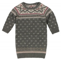 Juicy Couture Girls' 7-16 Wool Blend Chunky Fair Isle Sweater Dress (Grey) (12) Juicy Couture Girls' 7-16 Wool Blend Chunky Fair Isle Sweater Dress (Grey) (12)