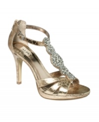 Alfani's Jovita evening sandals set the foundation with textured straps. But all eyes will be on the dramatic beaded detail that's on the front. Alfani's Jovita evening sandals set the foundation with textured straps. But all eyes will be on the dramatic beaded detail that's on the front.