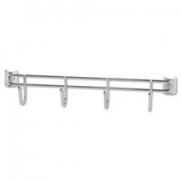 Alera SW59HB418SR Hook Bars For Wire Shelving, 4 Hooks, 18 in. Deep, Silver, 2 Bars/Pack Alera SW59HB418SR Hook Bars For Wire Shelving, 4 Hooks, 18 in. Deep, Silver, 2 Bars/Pack