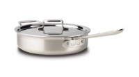 All-Clad BD55404 Brushed d5 Stainless Steel 5-Ply Bonded Dishwasher Safe 4-Quart Saute Pan with Lid/Cookware, Silver All-Clad BD55404 Brushed d5 Stainless Steel 5-Ply Bonded Dishwasher Safe 4-Quart Saute Pan with Lid/Cookware, Silver