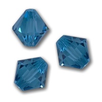 40 Indicolite Bicone Swarovski Crystal Beads 5301 4mm 40 Indicolite Bicone Swarovski Crystal Beads 5301 4mm