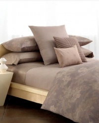 Calvin Klein Magnolia Small Diamond Clay (Grayish Taupe) King Bedskirt Calvin Klein Magnolia Small Diamond Clay (Grayish Taupe) King Bedskirt