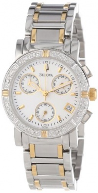 Bulova Women's 98R98 Stainless Steel and Diamond Two-Tone Watch Bulova Women's 98R98 Stainless Steel and Diamond Two-Tone Watch