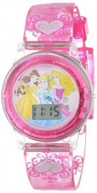 Disney Kids' PN1009 Princess Digital Dial Pink Jelly Strap Watch Disney Kids' PN1009 Princess Digital Dial Pink Jelly Strap Watch