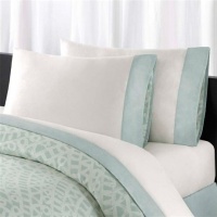 Echo Mykonos Sateen Sheet Set, White, California King Echo Mykonos Sateen Sheet Set, White, California King
