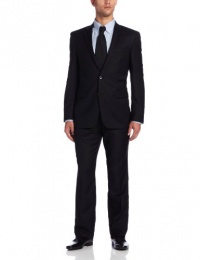 Kenneth Cole New York Men's Two Button Suit, Black Tonal, 44 L Kenneth Cole New York Men's Two Button Suit, Black Tonal, 44 L