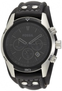 Fossil Men's CH2586 Sports Chronograph Leather Cuff Black Dial Watch Fossil Men's CH2586 Sports Chronograph Leather Cuff Black Dial Watch
