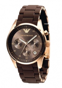 Emporio Armani Ladies AR5891 Sport Rose Gold Ion-Plating Brown Chronograph Dial Watch Emporio Armani Ladies AR5891 Sport Rose Gold Ion-Plating Brown Chronograph Dial Watch