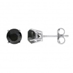 1.50 CT Black Diamond Stud Earrings 14k Gold