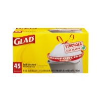 Glad Tall Kitchen Drawstring Trash Bags, 13 Gallon, 45 Count Glad Tall Kitchen Drawstring Trash Bags, 13 Gallon, 45 Count