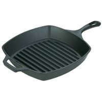 Lodge L8SGP3 Pre-Seasoned Square Grill Pan, 10.5-inch Lodge L8SGP3 Pre-Seasoned Square Grill Pan, 10.5-inch