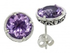 Balissima By Effy Collection Sterling Silver Amethyst Earrings