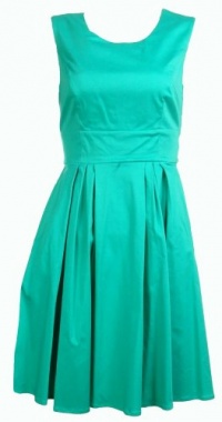Calvin Klein Women's Pleated Zipper Cotton Stretch Dress Calvin Klein Women's Pleated Zipper Cotton Stretch Dress