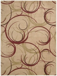 Nourison Zanibar Large Scroll Beige 3.6-Feet by 5.6-Feet Polyacrylic Area Rug Nourison Zanibar Large Scroll Beige 3.6-Feet by 5.6-Feet Polyacrylic Area Rug