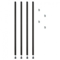 Alera SW59PO36BL Stackable Posts For Wire Shelving, 36 High, Black, 4/Pack Alera SW59PO36BL Stackable Posts For Wire Shelving, 36 High, Black, 4/Pack
