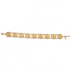 CleverEve Luxury Series 14K Yellow Gold 9.50 grams Polished Traditional Saints Bracelet/ Chain 7.5