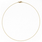 CleverEve Designer Series 14K Yellow Gold Twisted Wire 0.5mm Necklace 16