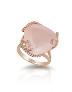 Effy Jewlery 14K Rose Gold Diamond and Rose Quartz Ring, 16.45 TCW Ring size 7