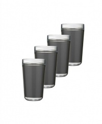 Kraftware Double Wall Insulated 24-Ounce Acrylic Drinkware, Black, Set of 4 Kraftware Double Wall Insulated 24-Ounce Acrylic Drinkware, Black, Set of 4