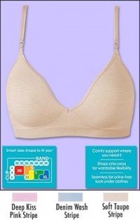 Barely There Women's Customflex Fit Lightly Lined Stripe Wirefree Bra Barely There Women's Customflex Fit Lightly Lined Stripe Wirefree Bra