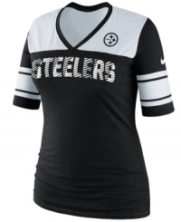 Game on! Make it known Pittsburgh Steelers fans mean business with this NFL t-shirt from Nike. Game on! Make it known Pittsburgh Steelers fans mean business with this NFL t-shirt from Nike.