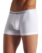 Emporio Armani Men's Cotton Stretch Boxer Brief, White, Medium