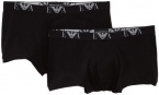 Emporio Armani Men's Cotton Stretch 2 Pack Trunk, Black, Medium