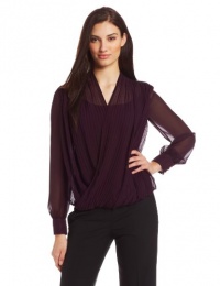 Calvin Klein Women's Solid Pleated Wrap, Aubergine, X-Large Calvin Klein Women's Solid Pleated Wrap, Aubergine, X-Large