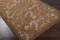 Area Rug 2x8 Runner Country & Floral Brown Color - Surya Goa Rug from RugPal Area Rug 2x8 Runner Country & Floral Brown Color - Surya Goa Rug from RugPal
