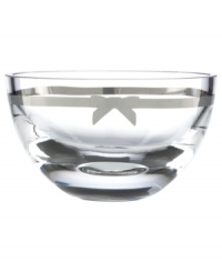 It's all in the details with the Grace Avenue bowl from kate spade new york. A sweet pewter ribbon adds a preppy, feminine touch to sumptuous clear crystal. It's all in the details with the Grace Avenue bowl from kate spade new york. A sweet pewter ribbon adds a preppy, feminine touch to sumptuous clear crystal.