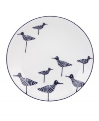 Cute sea birds flock to the table on bone china Sandpiper tidbit plates, a whimsical addition to nautical-themed Wickford dinnerware from kate spade new york. Cute sea birds flock to the table on bone china Sandpiper tidbit plates, a whimsical addition to nautical-themed Wickford dinnerware from kate spade new york.