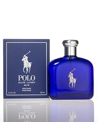 The freedom of the big, blue sky, the energy of the open waters, an invigorating blast of fresh air. Polo Ralph Lauren Blue is a new definition of casual elegance. Cool, fresh, warm spice. A crystal blue sensation.