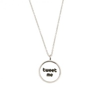 Kissika Sterling Silver 'Tweet Me' Necklace Kissika Sterling Silver 'Tweet Me' Necklace