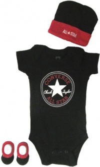 Converse All Star Kid 3-Piece Infant Gift Set (0M - 6M) - black, 0-6 mos. Converse All Star Kid 3-Piece Infant Gift Set (0M - 6M) - black, 0-6 mos.