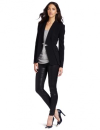 Halston Heritage Women's Relaxed Blazer Notch Lapel, Black, 0 Halston Heritage Women's Relaxed Blazer Notch Lapel, Black, 0