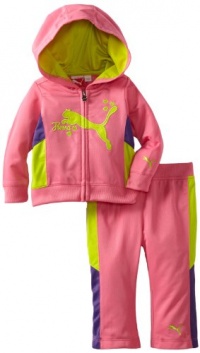 Puma - Kids Baby-Girls Infant Colorblock Hooded Tricot, Shocking Pink, 18 Months Puma - Kids Baby-Girls Infant Colorblock Hooded Tricot, Shocking Pink, 18 Months
