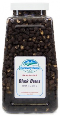 Harmony House Foods, True Dehydrated Beans, Black, 16 Ounce Quart Size Jar Harmony House Foods, True Dehydrated Beans, Black, 16 Ounce Quart Size Jar
