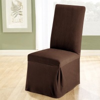 Sure Fit Stretch Pique Dining Room Chair Slipcover, Chocolate Sure Fit Stretch Pique Dining Room Chair Slipcover, Chocolate