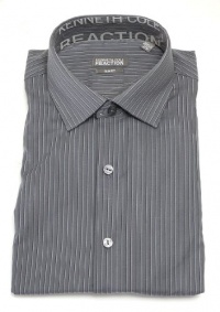 Kenneth Cole Mens Nickel Pin 100% Cotton Slim Fit Dress Shirt Kenneth Cole Mens Nickel Pin 100% Cotton Slim Fit Dress Shirt